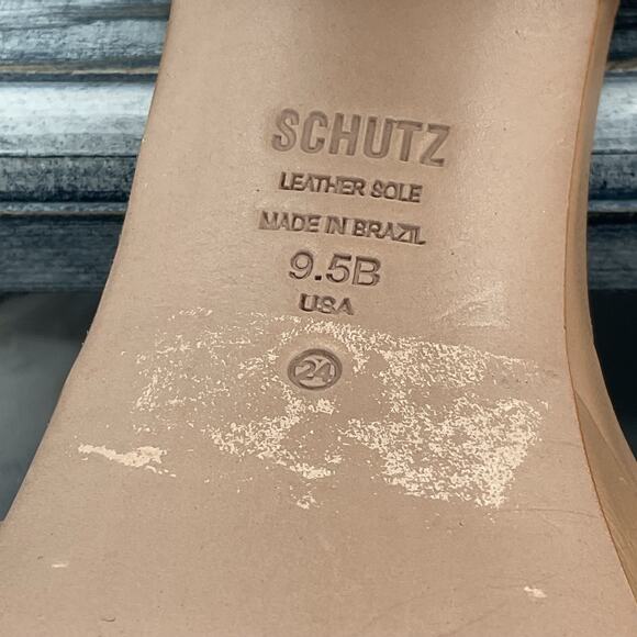 NEW Schutz Women’s Kelsie Platform Sandals Beige Size 9.5B - Picture 6 of 11